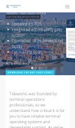 How tideworks.com looks like on a mobile device such as an iPhone.