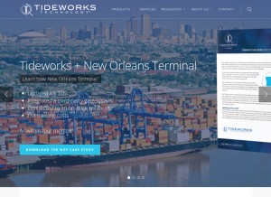 How tideworks.com looks like on a tablet such as an iPad.