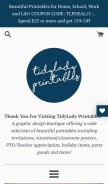 How tidylady.net looks like on a mobile device such as an iPhone.
