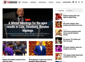 How tiebreaker.com looks like on a tablet such as an iPad.