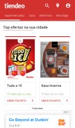 How tiendeo.pt looks like on a mobile device such as an iPhone.