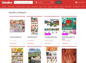 How tiendeo.us looks like on a tablet such as an iPad.