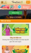 How tienganh123.com looks like on a mobile device such as an iPhone.