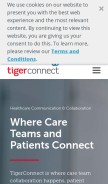 How tigertext.com looks like on a mobile device such as an iPhone.