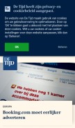 How tijd.be looks like on a mobile device such as an iPhone.