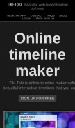 How tiki-toki.com looks like on a mobile device such as an iPhone.