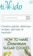 How tikkido.com looks like on a mobile device such as an iPhone.