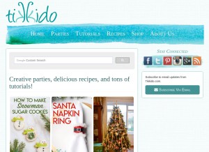 How tikkido.com looks like on a tablet such as an iPad.