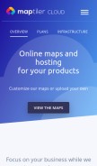 How tilehosting.com looks like on a mobile device such as an iPhone.