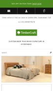 How timbercraft.in looks like on a mobile device such as an iPhone.