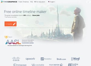 How time.graphics looks like on a tablet such as an iPad.