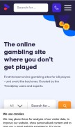 How time2play.com looks like on a mobile device such as an iPhone.