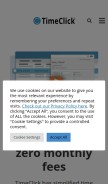 How timeclick.com looks like on a mobile device such as an iPhone.