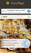 How timemaps.com looks like on a mobile device such as an iPhone.