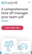 How timeoffmanager.com looks like on a mobile device such as an iPhone.