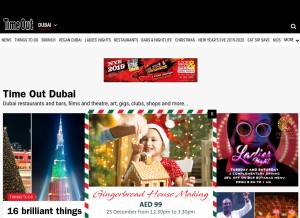 How timeoutdubai.com looks like on a tablet such as an iPad.