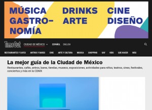 How timeoutmexico.mx looks like on a tablet such as an iPad.