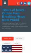 How timesofnews.com looks like on a mobile device such as an iPhone.