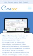 How timetac.com looks like on a mobile device such as an iPhone.