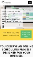How timetap.com looks like on a mobile device such as an iPhone.