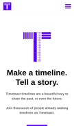 How timetoast.com looks like on a mobile device such as an iPhone.