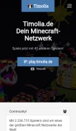 How timolia.de looks like on a mobile device such as an iPhone.
