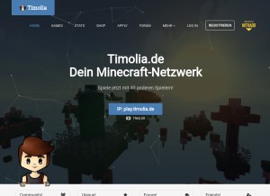 How timolia.de looks like on a tablet such as an iPad.