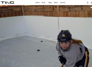 How ting.hockey looks like on a tablet such as an iPad.