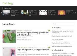 How tinhtang.vn looks like on a tablet such as an iPad.