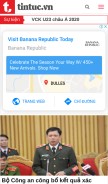 How tintuc.vn looks like on a mobile device such as an iPhone.