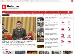 How tintuc.vn looks like on a tablet such as an iPad.