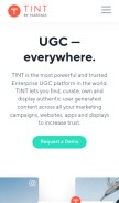 How tintup.com looks like on a mobile device such as an iPhone.
