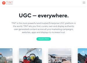How tintup.com looks like on a tablet such as an iPad.