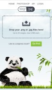How tinyjpg.com looks like on a mobile device such as an iPhone.