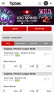 How tipbet.com looks like on a mobile device such as an iPhone.