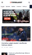 How tipsbladet.dk looks like on a mobile device such as an iPhone.