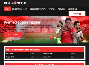 How tipstersoccer.net looks like on a tablet such as an iPad.