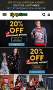 How tipsyelves.com looks like on a mobile device such as an iPhone.