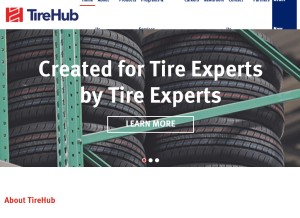 How tirehub.com looks like on a tablet such as an iPad.