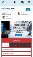 How tires-easy.com looks like on a mobile device such as an iPhone.