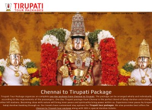 How tirupatitourpackage.in looks like on a tablet such as an iPad.