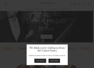 How tisento-milano.com looks like on a tablet such as an iPad.