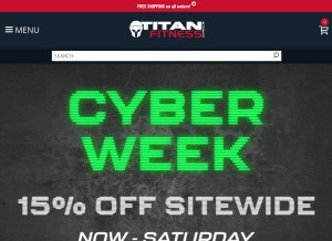 How titan.fitness looks like on a tablet such as an iPad.