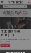 How titleboxing.com looks like on a mobile device such as an iPhone.