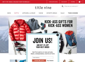 How titlenine.com looks like on a tablet such as an iPad.