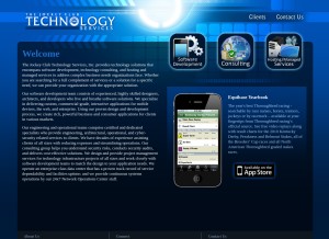 How tjctechnology.com looks like on a tablet such as an iPad.