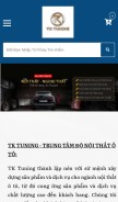 How tktuning.vn looks like on a mobile device such as an iPhone.