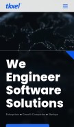 How tkxel.com looks like on a mobile device such as an iPhone.