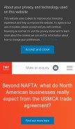 How tmf-group.com looks like on a mobile device such as an iPhone.
