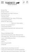 How toadandco.com looks like on a mobile device such as an iPhone.
